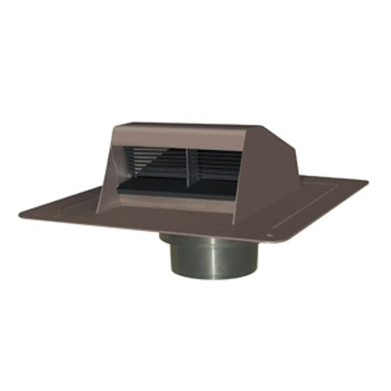 Duraflo 6011BR Exhaust Vent, 10.94 in OAL, 12.98 in OAW, 117 sq-in Net Free Ventilating Area, Polypropylene, Brown – image 1