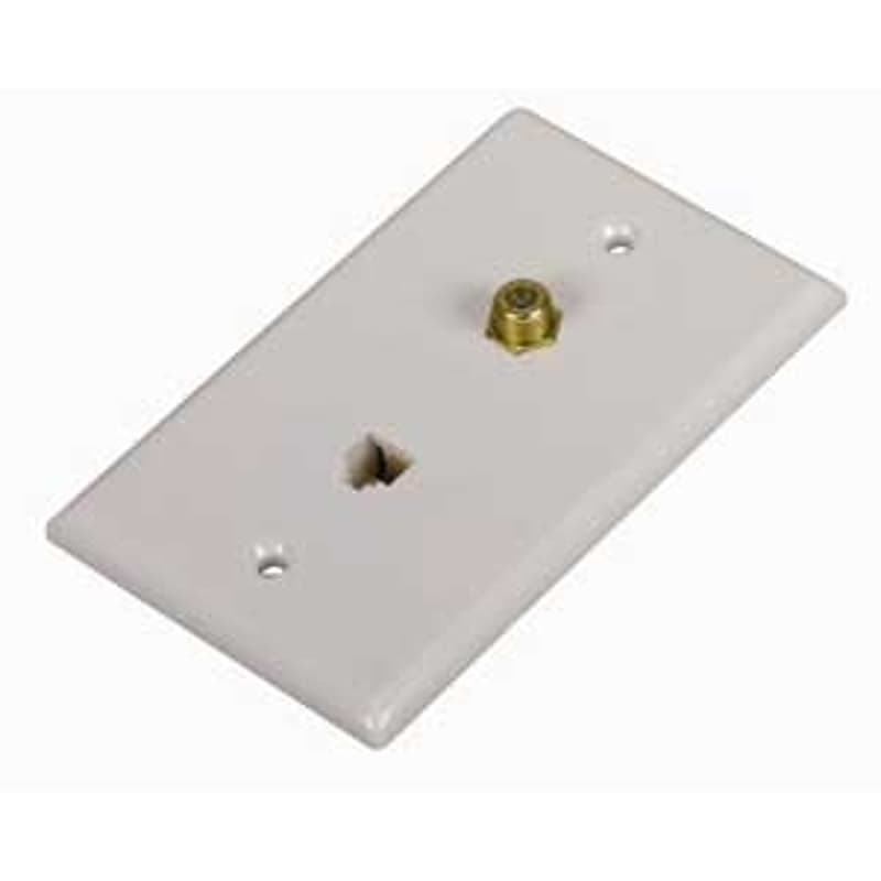Audiovox CTP062WHR Wallplate, White – image 1