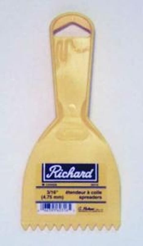 Richard 60018 Hand Spreader, 3 in W Blade, Notched Blade, Polystyrene Blade, Polystyrene Handle – image 1