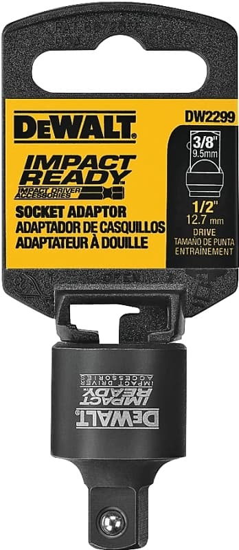 DEWALT DW2299 Socket Adapter, 1/2, 3/8 in Drive, Square Drive – image 1