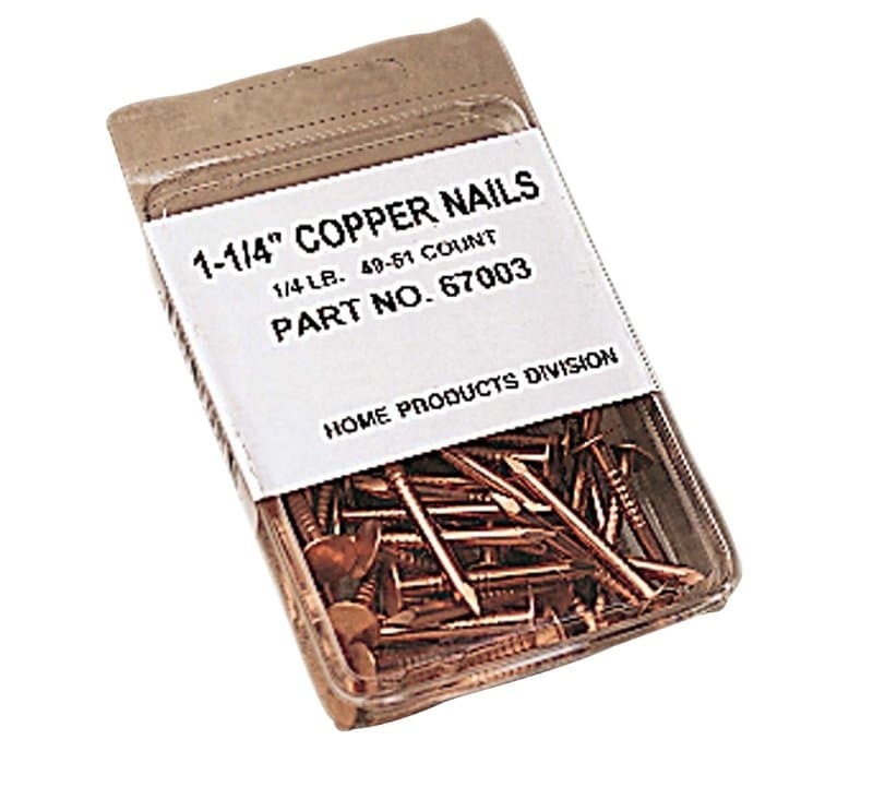Amerimax 67003PK Flashing Nail, 1-1/4 in L, Copper, 50 PK – image 1
