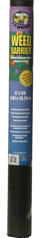 TWD Weed Barrier WB50NH Landscape Fabric, Professional, 50 ft L, 3 ft W, Black – image 1