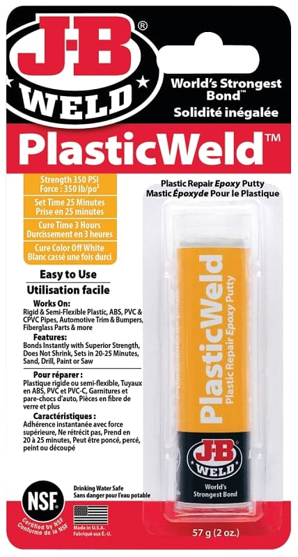 J-B Weld 8237F Epoxy Putty, Off-White, Solid, 2 oz – image 1