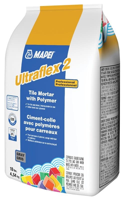 Mapei Ultraflex 2 Series 60053 Tile Mortar, Gray, Powder, 10 lb, Bag – image 1