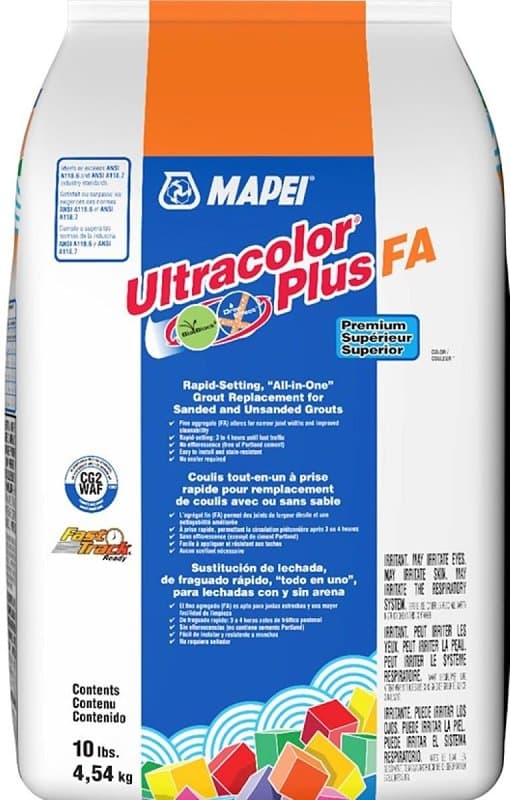 Mapei Ultracolor Plus FA 6BU007705 Floor Grout, Frosted, 10 lb Bag – image 1
