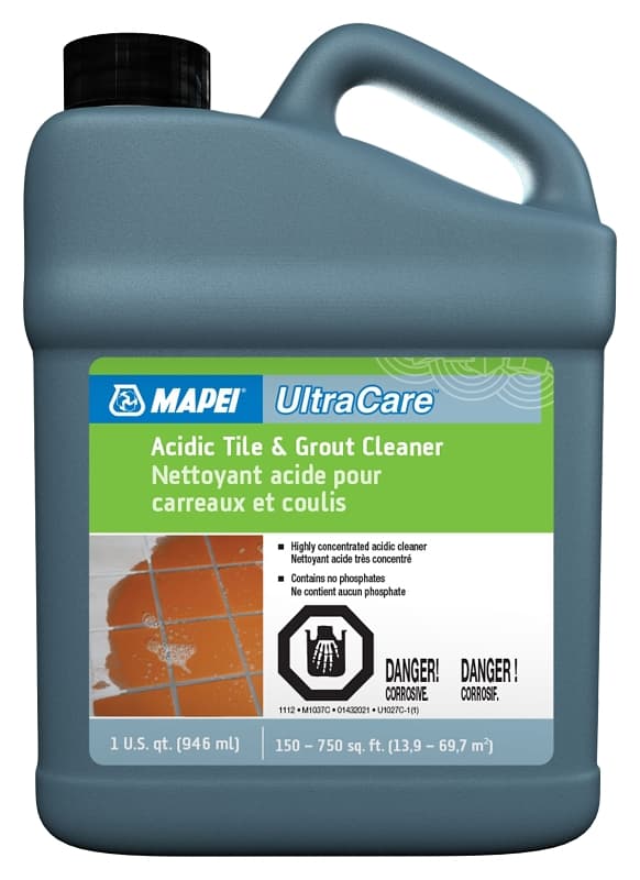 Mapei 01432021 Stone Tile and Grout Cleaner, 946 mL, Bottle, Liquid, Slight, Clear – image 1