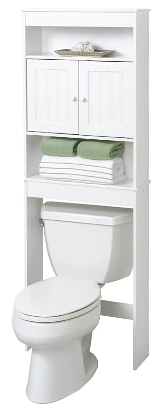Zenna Home Cottage 9119W Bathroom Spacesaver, 3-Shelf, Wood – image 1