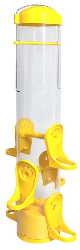 Stokes Select 38224 Thistle Bird Feeder, 15 in H, 1.1 qt, Plastic, Clear Yellow, Hanging Mounting – image 1
