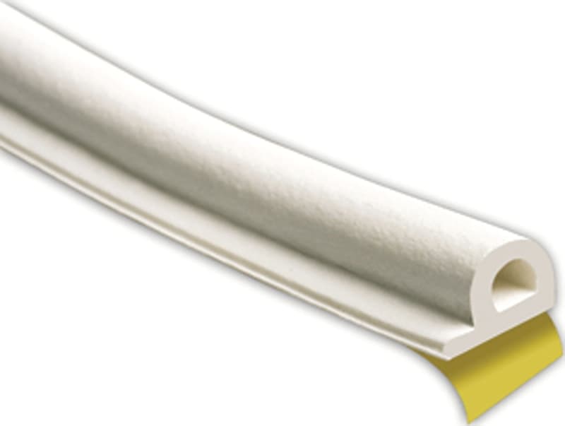 Climaloc Plus CF22002 Foam Tape, 11/32 in W, 17 ft L, 7/32 in Thick, EPDM Rubber, White – image 1