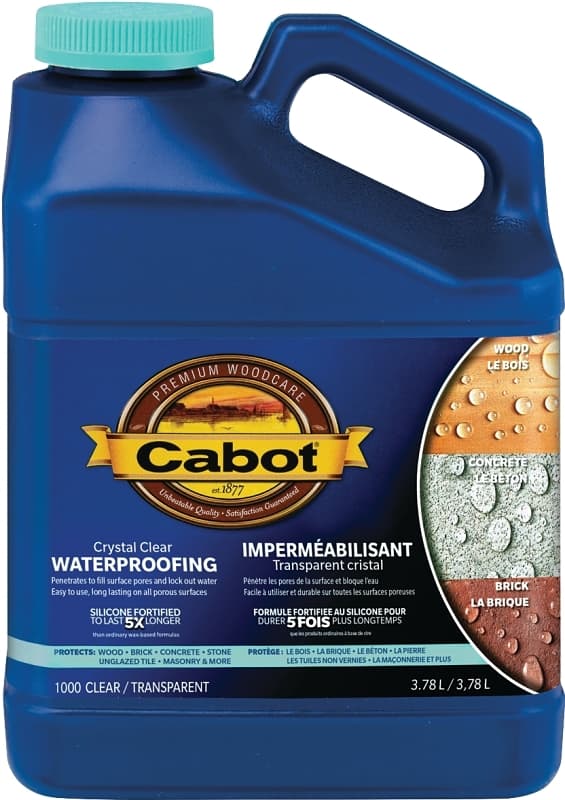 Cabot 1000C Waterproofing Sealant, Liquid, Crystal Clear, 1 gal – image 1