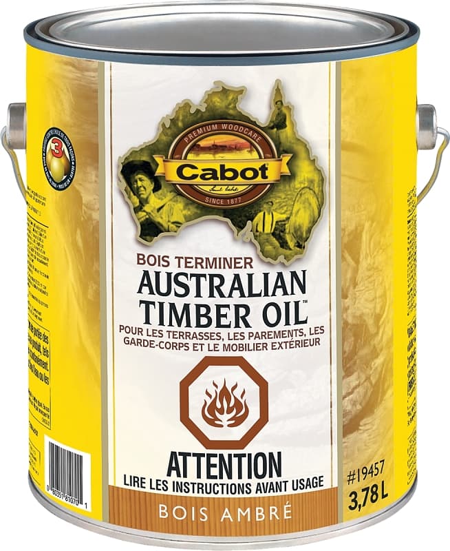 Cabot 19400 19457C Australian Timber Oil, Amberwood, Liquid, 3.7 L – image 1