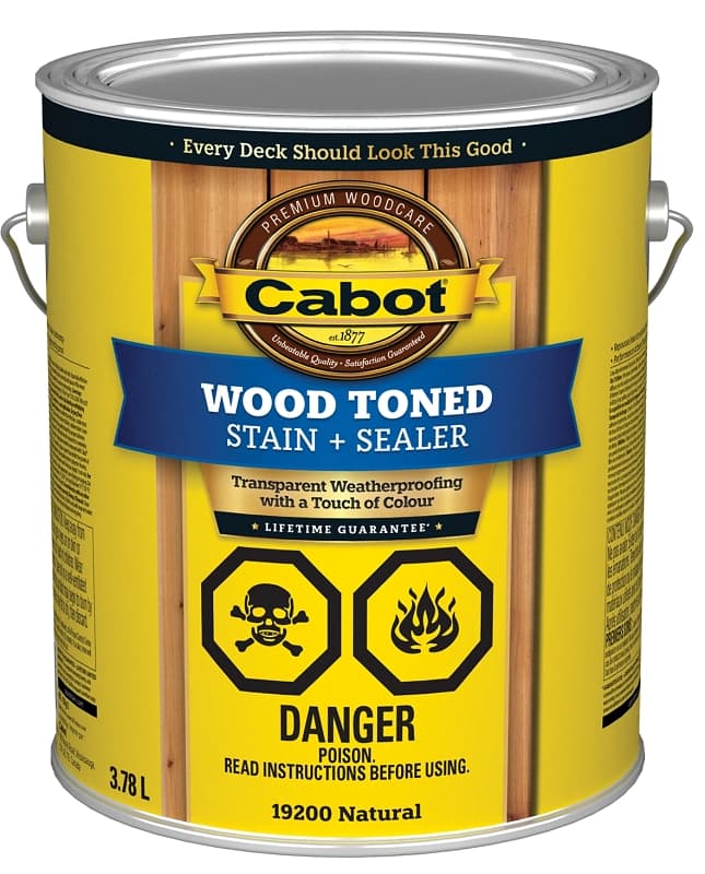 Cabot 19200 19200C Wood Toned Deck and Siding Stain, Natural, Liquid, 3.78 L – image 1