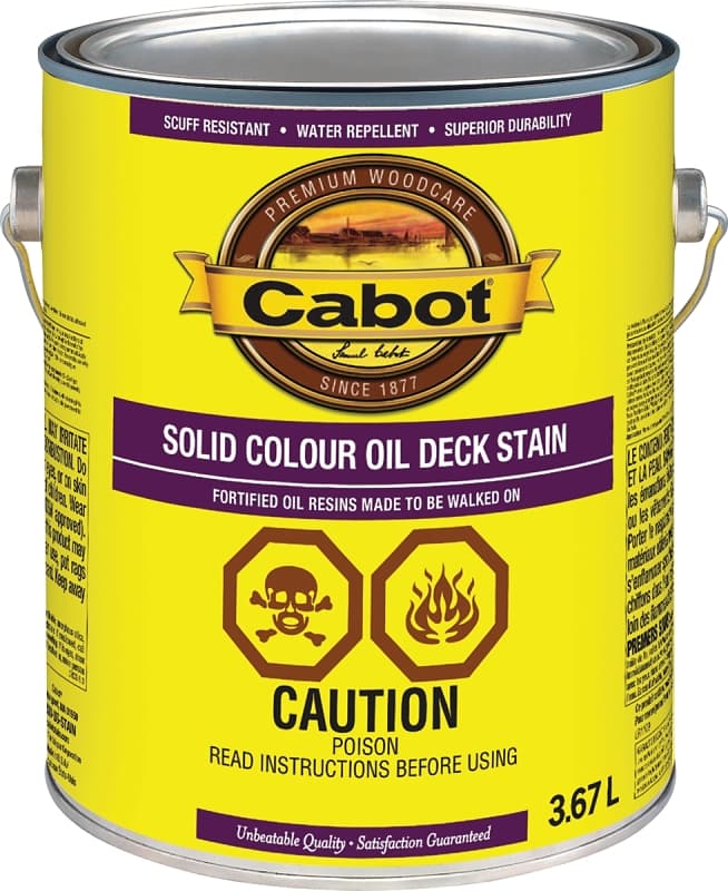Cabot 7600 7608C Solid Color Decking Stain, Liquid, 3.67 L – image 1