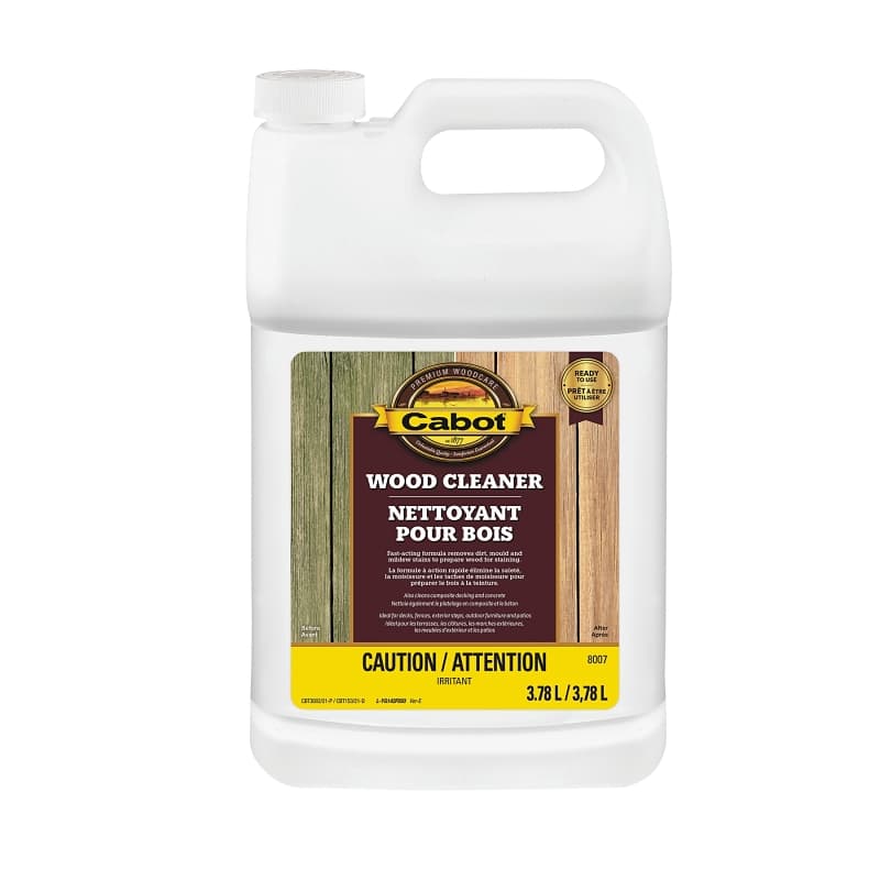 Cabot 142.0008007.007 Wood Cleaner, 1 gal, Liquid, Clear – image 1