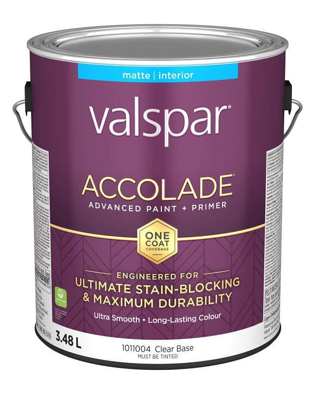 Accolade 029.1011004.007 Interior Paint and Primer, Acrylic, Matte, Clear, 1 gal, 37 sq-m Coverage Area – image 1