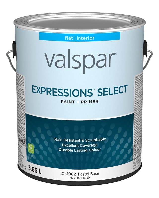 Expressions Select 029.1041002.007 Interior Paint and Primer, Flat, Pastel, 1 gal, 37 sq-m Coverage Area – image 1