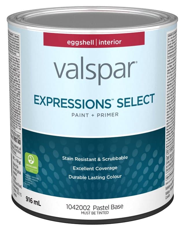 Expressions Select 029.1042002.005 Interior Paint and Primer, Eggshell, Pastel, 1 qt, 37 sq-m Coverage Area – image 1