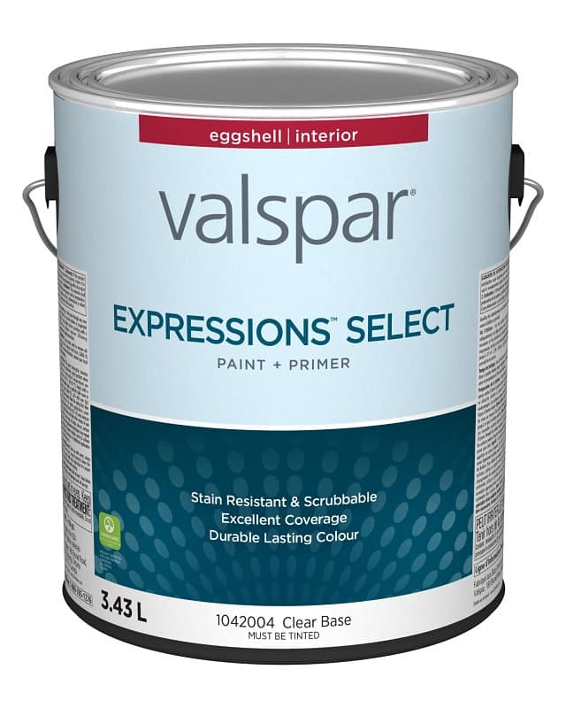 Expressions Select 029.1042004.007 Interior Paint and Primer, Eggshell, Clear, 1 gal, 37 sq-m Coverage Area – image 1