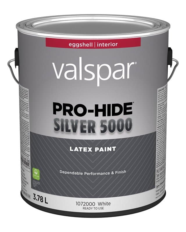 Pro-Hide Silver 5000 029.1072000.007 Interior Paint, Eggshell, White, 1 gal, 37 sq-m Coverage Area – image 1