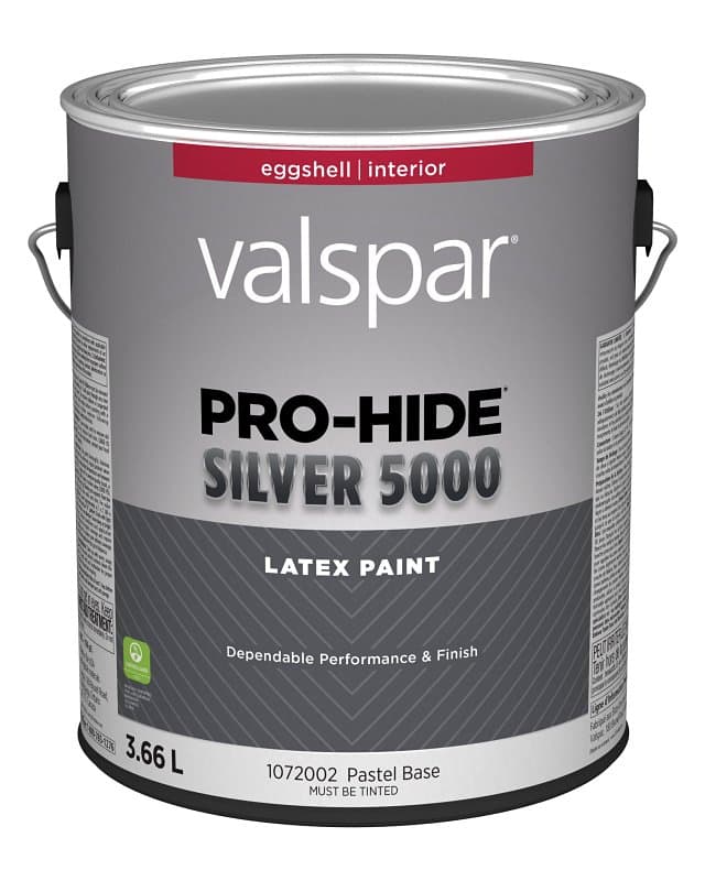 Pro-Hide Silver 5000 029.1072002.007 Interior Paint, Eggshell, Pastel, 1 gal, 37 sq-m Coverage Area – image 1