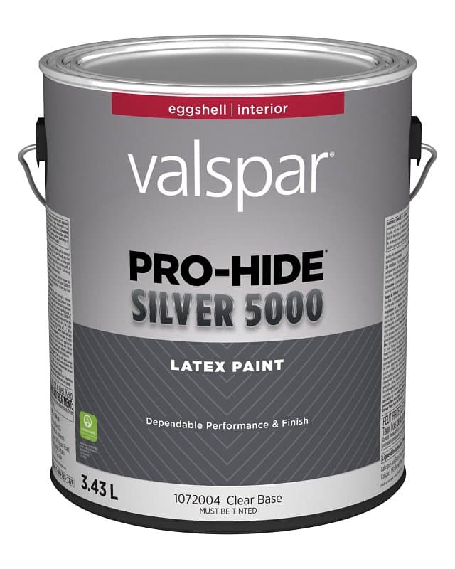 Pro-Hide Silver 5000 029.1072004.007 Interior Paint, Eggshell, Clear, 1 gal, 37 sq-m Coverage Area – image 1