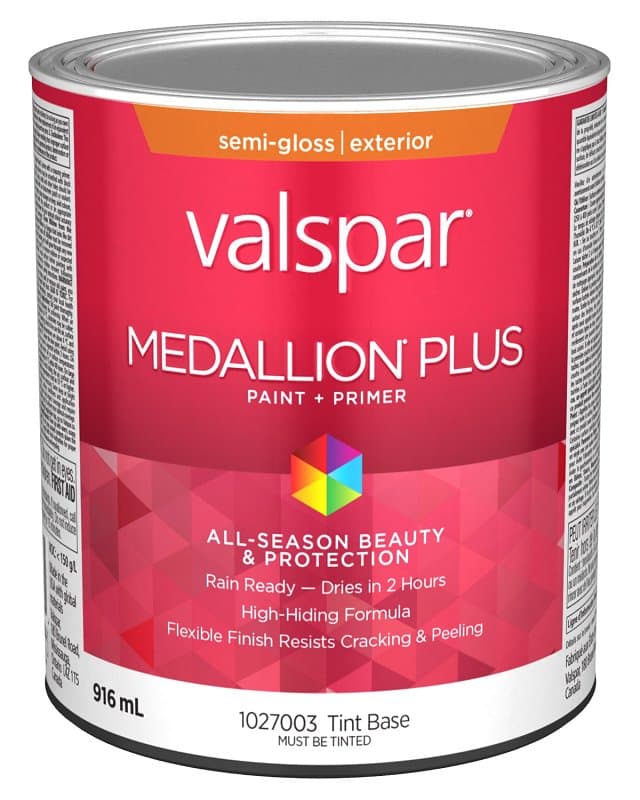 Medallion Plus 029.1027003.005 Exterior Paint and Primer, Acrylic, Semi-Gloss, Tint Base, 1 qt – image 1