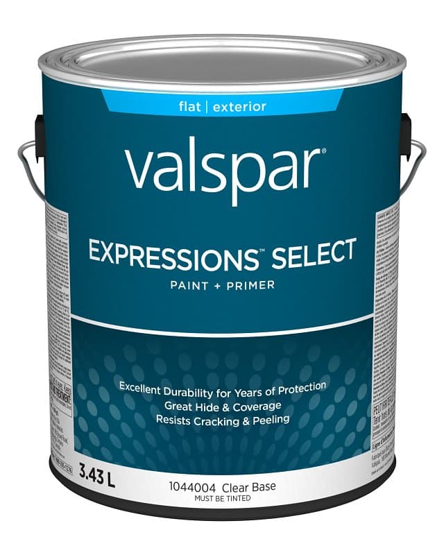 Expressions Select 029.1044004.007 Exterior Latex Paint and Primer, Acrylic, Flat, Clear, 1 gal – image 1