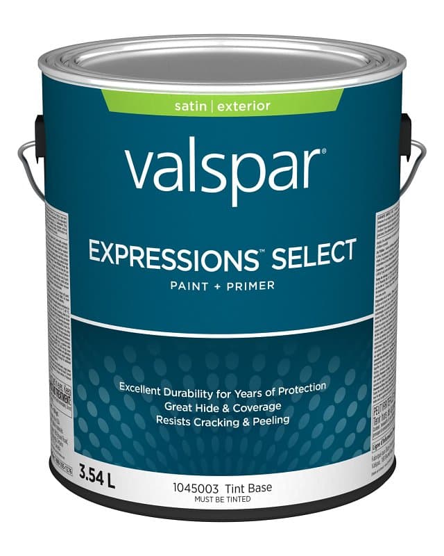 Expressions Select 029.1045003.007 Exterior Latex Paint and Primer, Acrylic, Satin, Tint Base, 1 gal – image 1