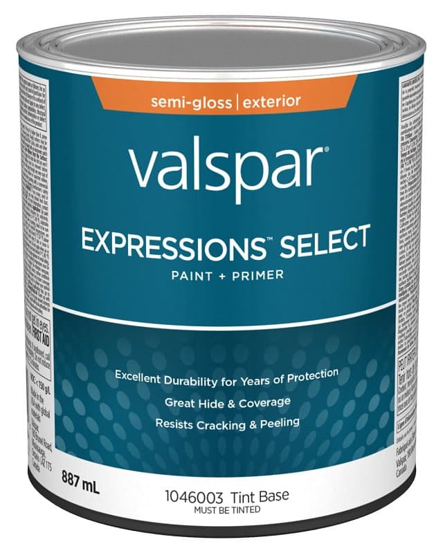 Expressions Select 029.1046003.005 Exterior Latex Paint and Primer, Acrylic, Semi-Gloss, Tint Base, 1 qt – image 1