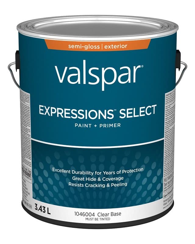 Expressions Select 029.1046004.007 Exterior Latex Paint and Primer, Acrylic, Semi-Gloss, Clear, 1 gal – image 1