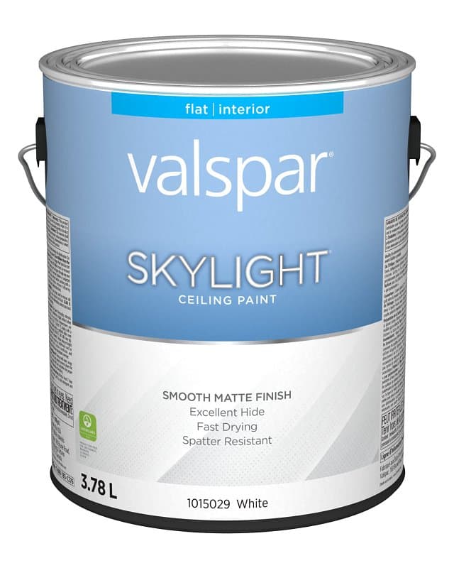Valspar Skylight 029.1015029.007 Ceiling Paint, Matte, White, 1 gal – image 1
