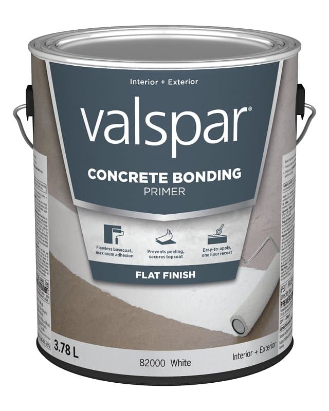 Valspar 124.0082000.007 Concrete Bonding Primer, Liquid, White, 1 gal Can – image 1