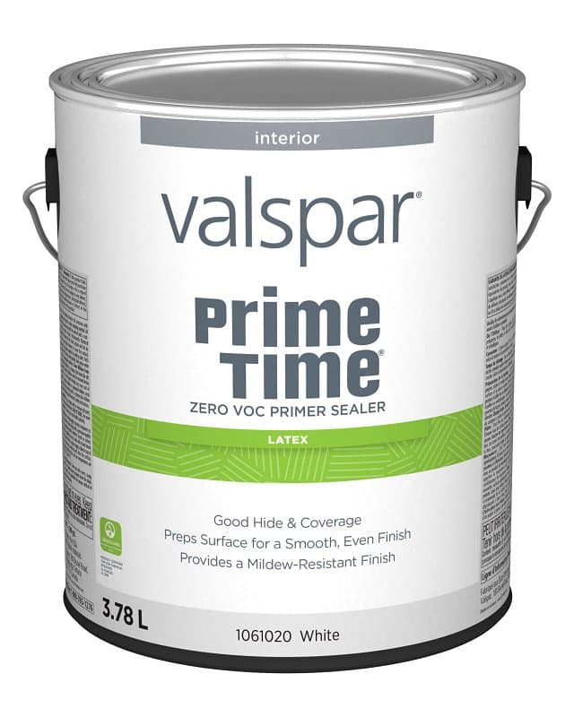 Valspar Prime Time 029.1061020.007 Zero VOC Primer Sealer, White, 1 gal – image 1