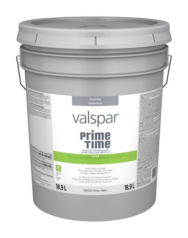 Valspar Prime Time 029.1061020.008 Zero VOC Primer Sealer, White, 5 gal – image 1