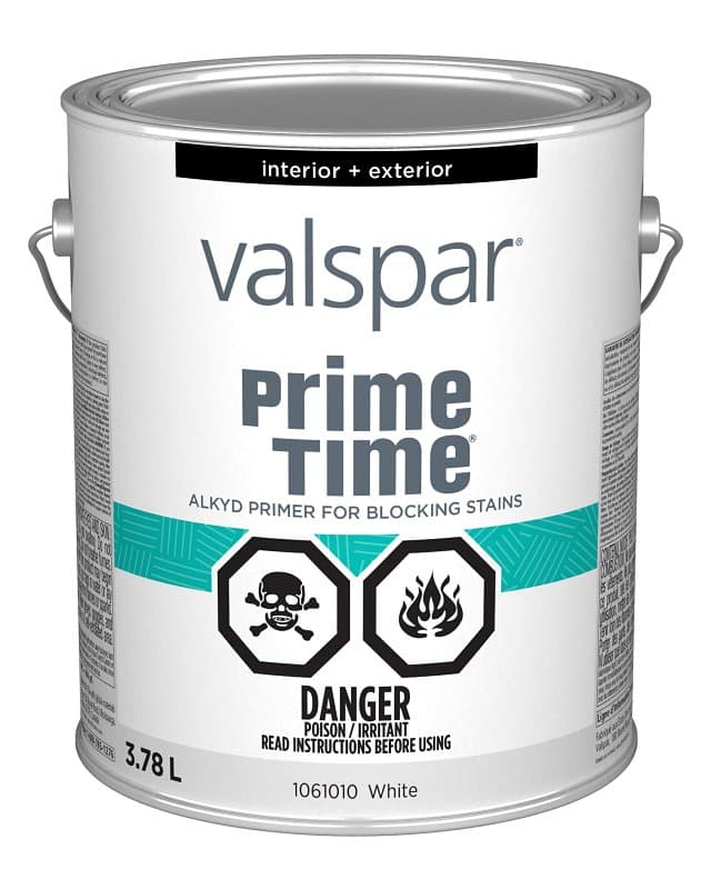 Valspar Prime Time 029.1061010.007 Interior/Exterior Multi-Purpose Primer Sealer, White, 1 gal – image 1