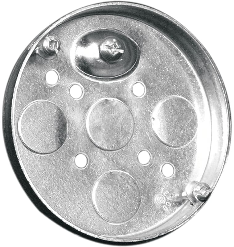 Hubbell 56111BAR Round Pan Box, 1/2 in OAD, 4-Knockout, Metal Housing Material – image 1