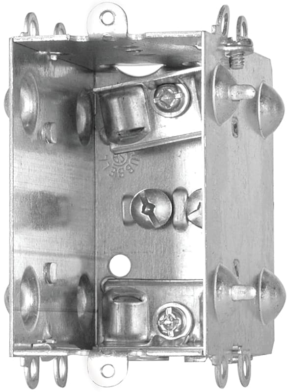 Hubbell 1104LHUBAR Device Box, 1-Gang, Metal – image 1