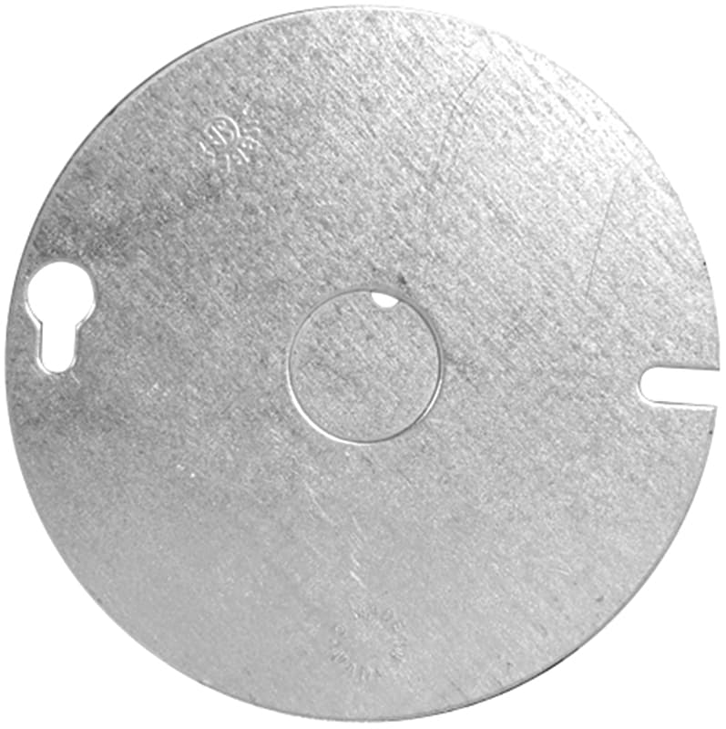Hubbell 54-C-6 Box Cover, 4 in L, 4 in W, Round, Metal – image 1