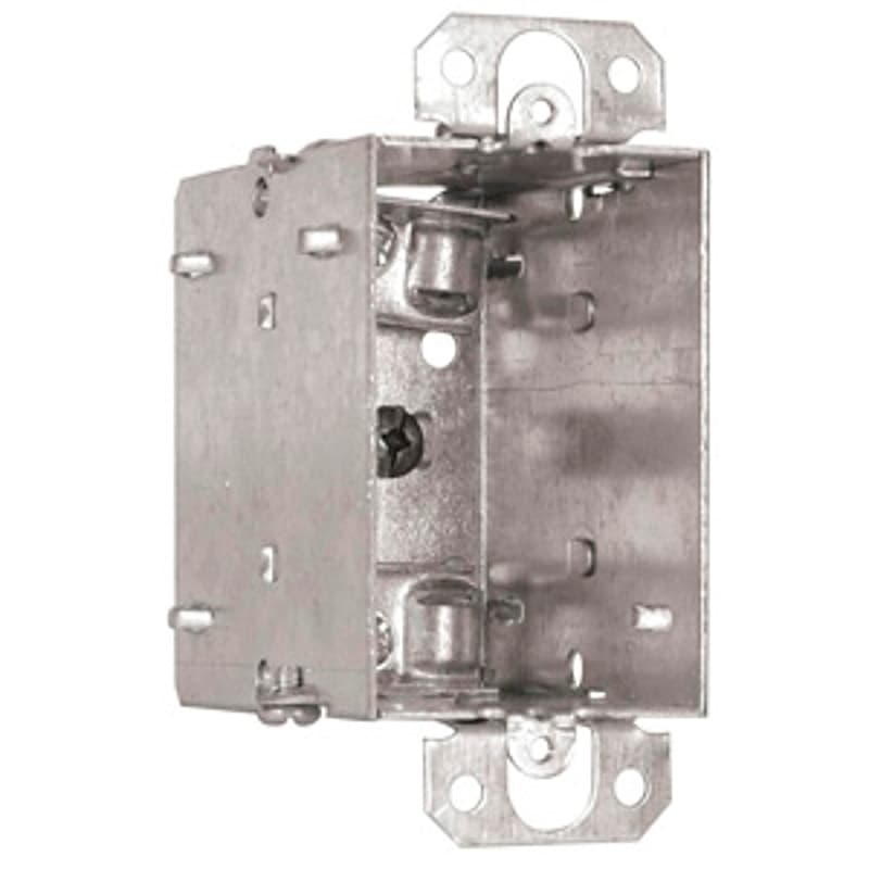 Hubbell 1004LUBAR Device Box, 1-Gang, Metal, Flush – image 1