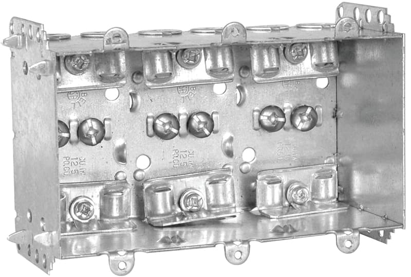 Hubbell 2104LLEU3BAR Device Box, 3-Gang, Metal – image 1