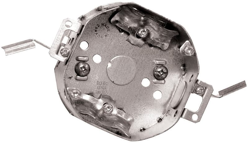 Hubbell 54151LDBAR Octagonal Box, 4 in OAW, 1-1/2 in OAD, Metal Housing Material – image 1