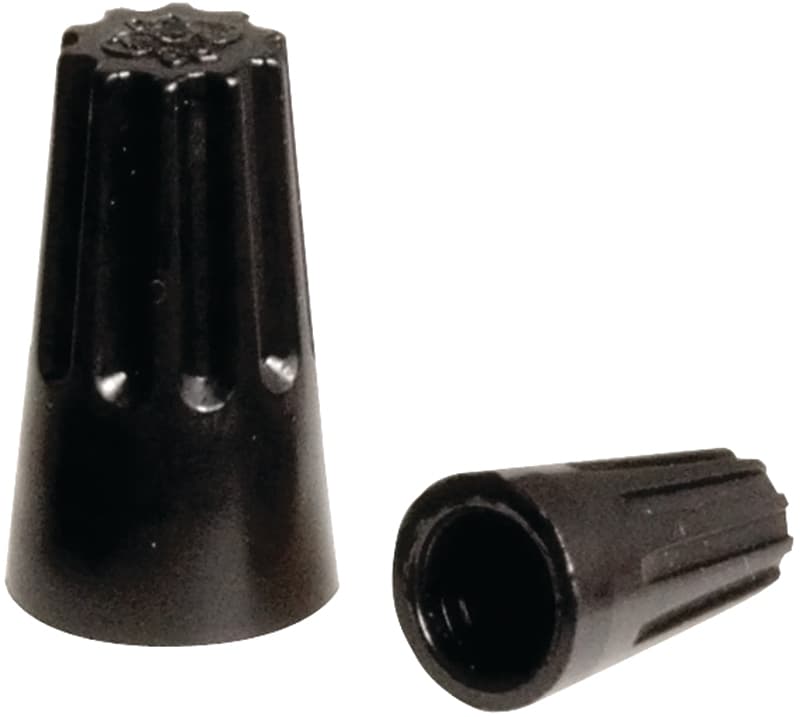 Hubbell HWCT3C6 Wire Connector, 22 to 18 AWG Wire, Thermoplastic Housing Material, Black – image 1