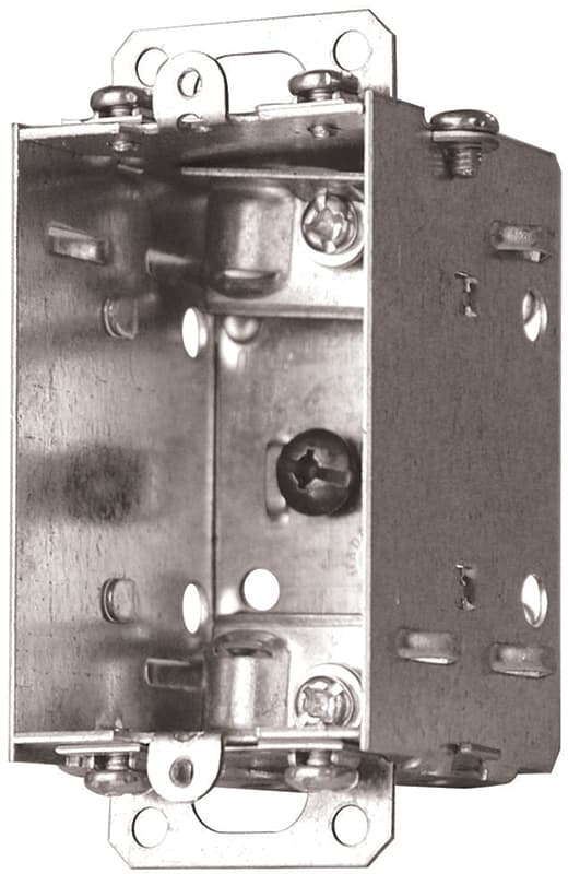 Hubbell 1102LUBAR Device Box, 1-Gang, Metal, Flush – image 1