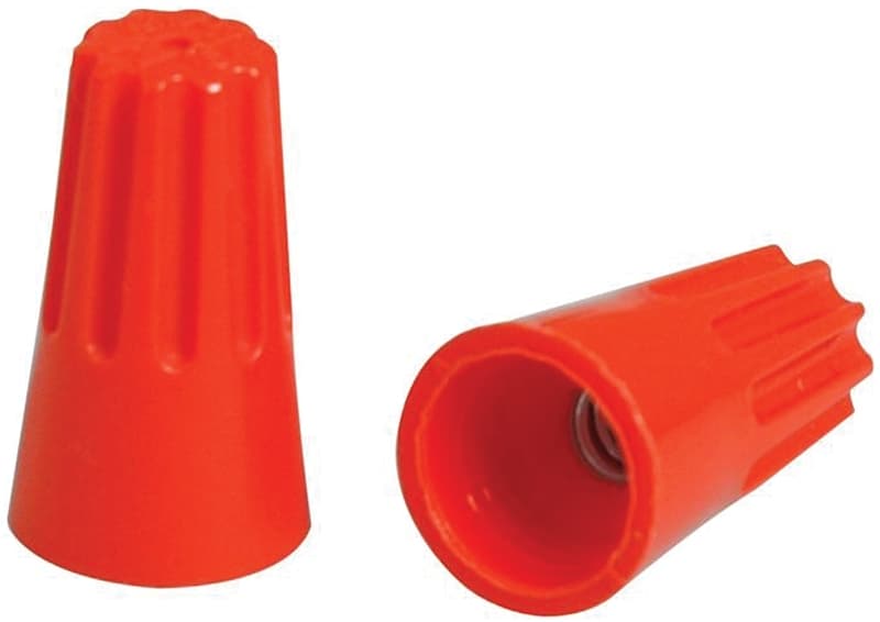 Hubbell HWCS3P100 Twist On Wire Connector, 22 to 14 AWG Wire, Thermoplastic Housing Material, Orange – image 1