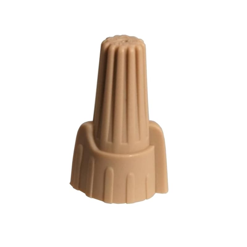 Hubbell HWCM1C10 Winged Wire Connector, 18 to 10 AWG Wire, Thermoplastic Housing Material, Tan – image 1