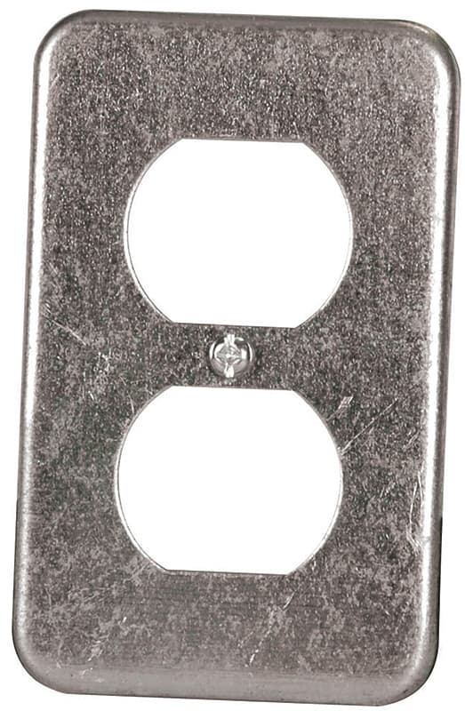 Hubbell 11C1BAR Utility Box Cover, 4 in L, 2-1/2 in W, Metal – image 1