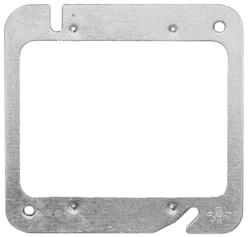 Hubbell 52C00BAR Box Cover, 4 in L, 4 in W, Square, Metal, Silver, Galvanized – image 1