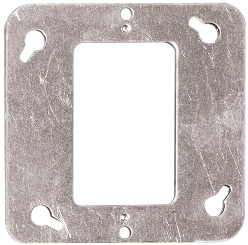 Hubbell 52C0BAR Box Cover, 4 in L, 4 in W, Square, Metal, Gray, Galvanized – image 1