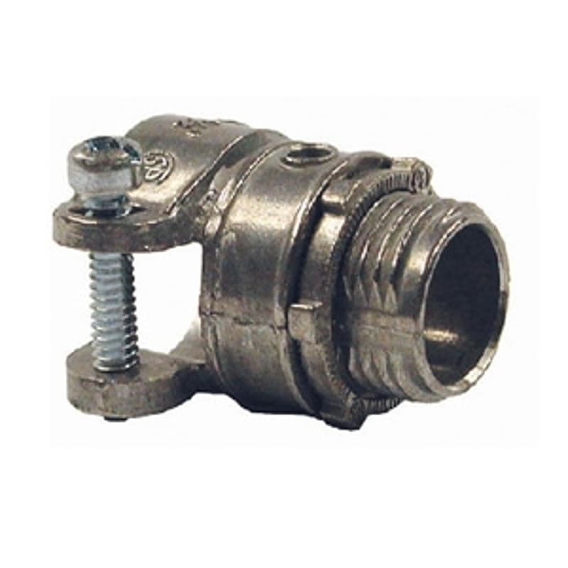 Hubbell SQ050R2 Squeeze Connector, 1/2 in, Zinc – image 1