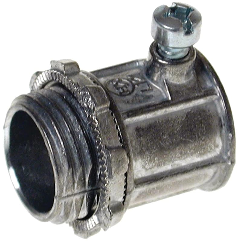Hubbell SCZ050R5 Conduit Connector, 1/2 in Screw, Zinc – image 1